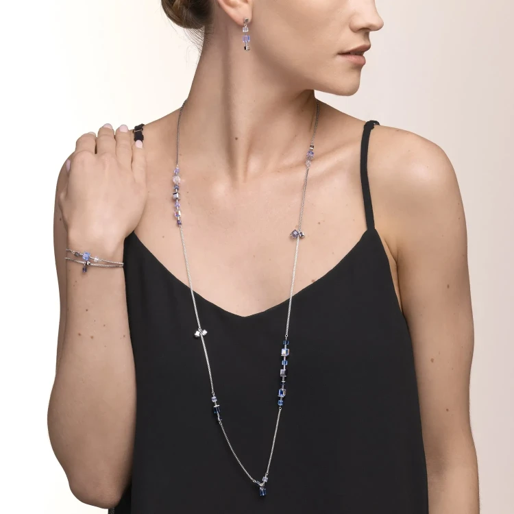 Серьги Coeur de Lion Crystals Silver-Blue 5066/21-0700