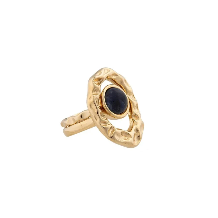 Кольцо Possebon двойное Sodalite 16.5 мм K7158.22/16.5 BL/G