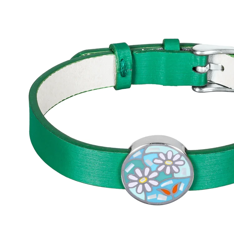 Браслет Fiora Luna на кожаном зеленом ремешке CB03790-5 S