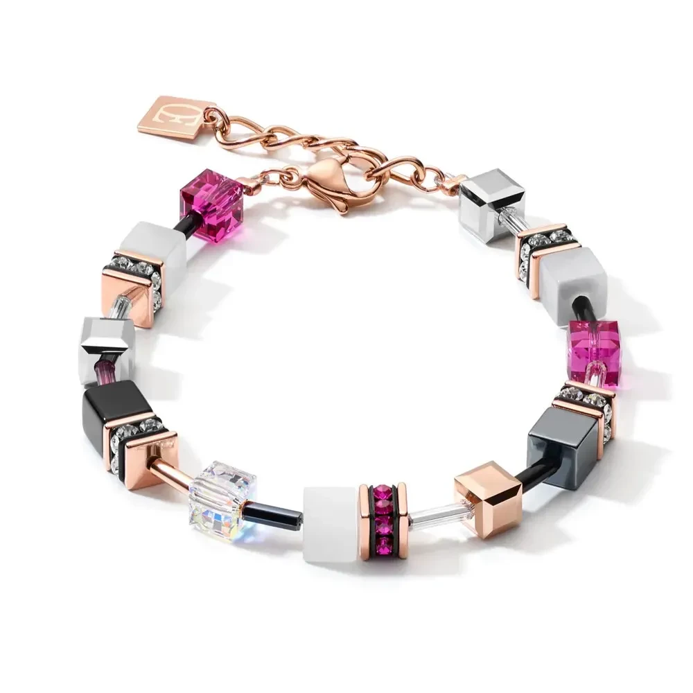 Браслет Coeur de Lion White&Pink Rose Gold 4013/30-0400