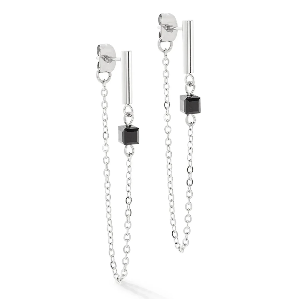 Серьги Coeur de Lion Black-Silver 5076/21-1317