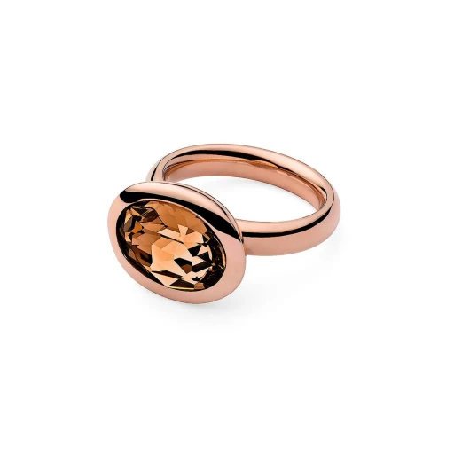 Кольцо Qudo Tivola Light Smoked Topaz 18.5 мм 631646/18.5 BR/RG