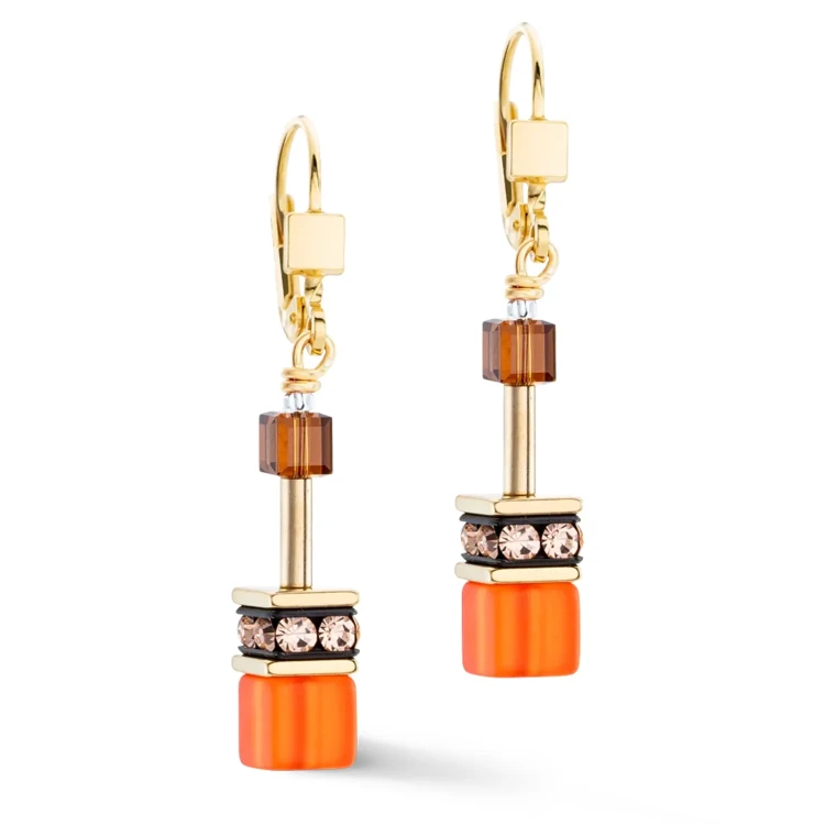 Серьги Coeur de Lion Orange-Brown 2838/20-0211