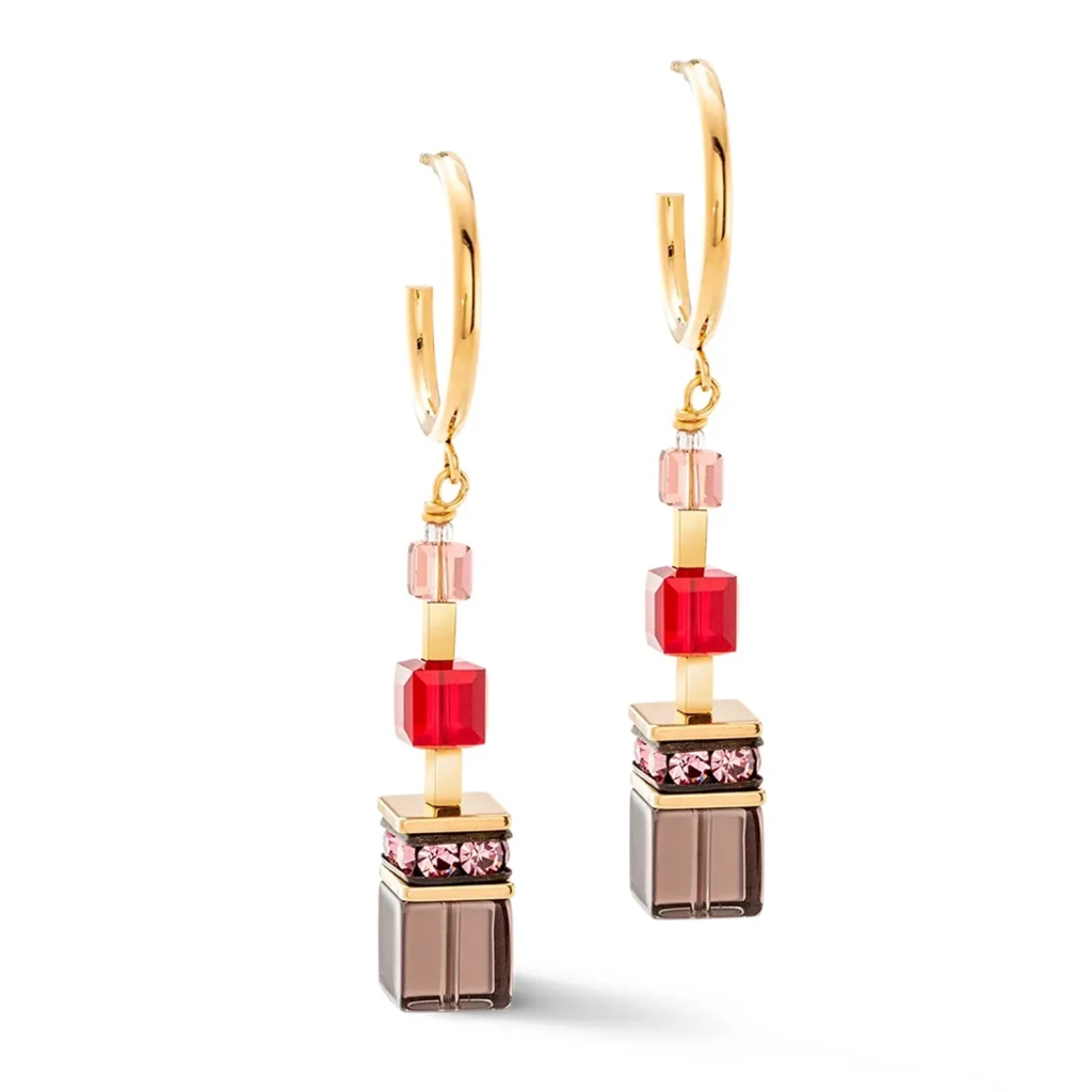 Серьги Coeur de Lion  Red-Gold 3039/21-0316