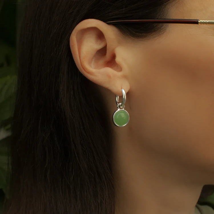 Серьги Fiore Luna GREEN AVENTURINE LE1114 G/S