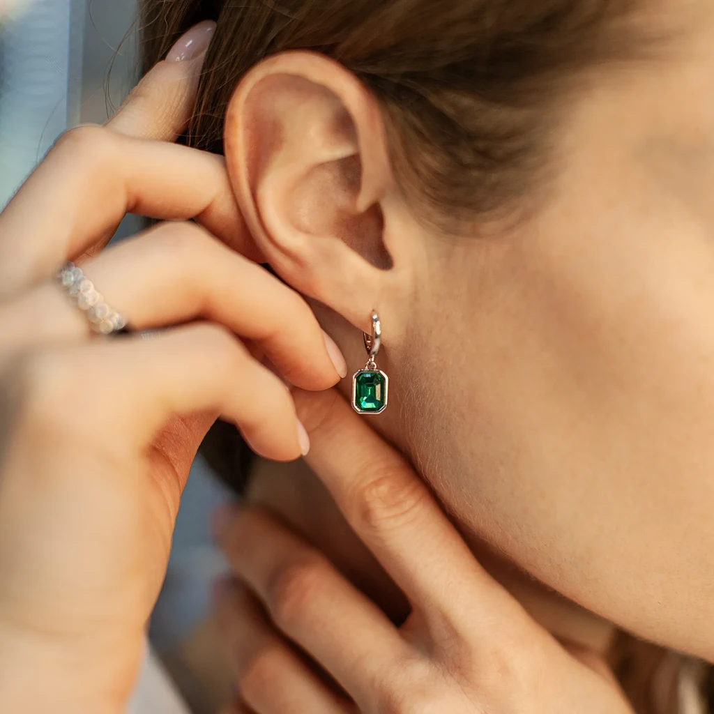 Серьги Fiore Luna EMERALD ACE29031-04
