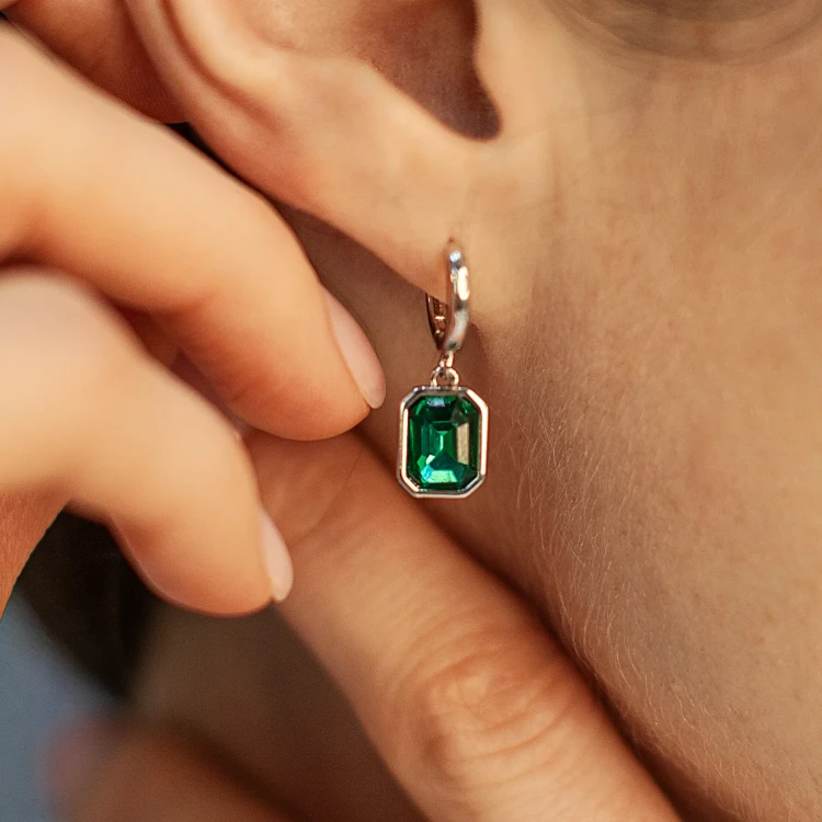 Серьги Fiore Luna EMERALD ACE29031-04