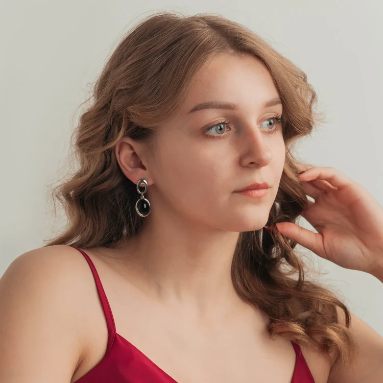 Серьги Possebon Agata Preto A0368.4 S