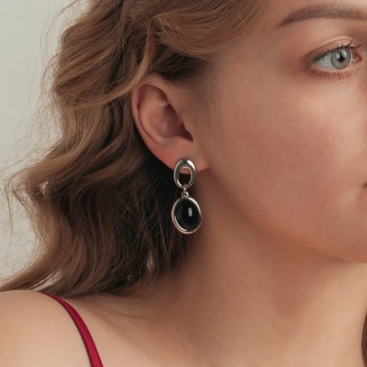 Серьги Possebon Agata Preto A0368.4 S
