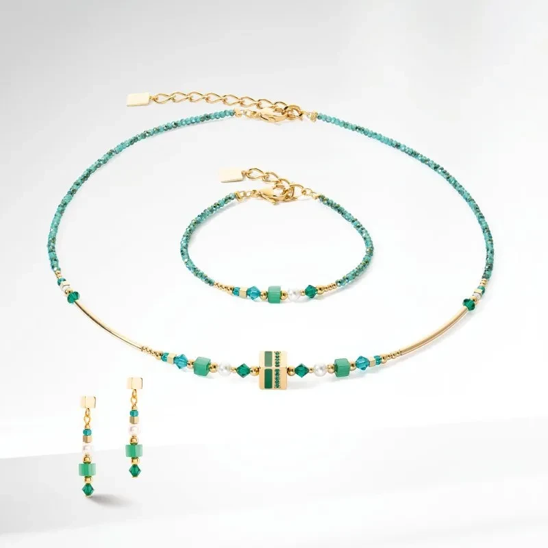 Пусеты COEUR DE LION Green-Gold 4355/21-0516