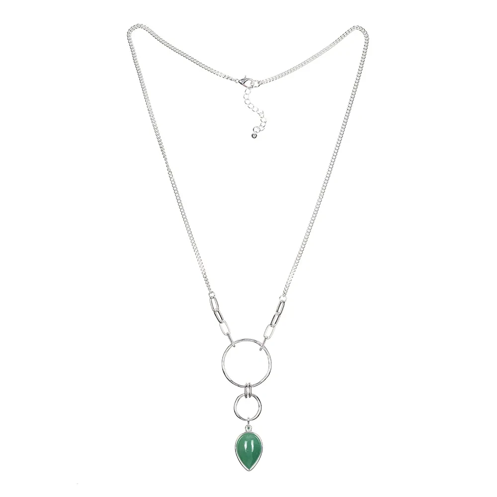 Колье Fiore Luna GREEN AVENTURINE LN3171-5 G/S