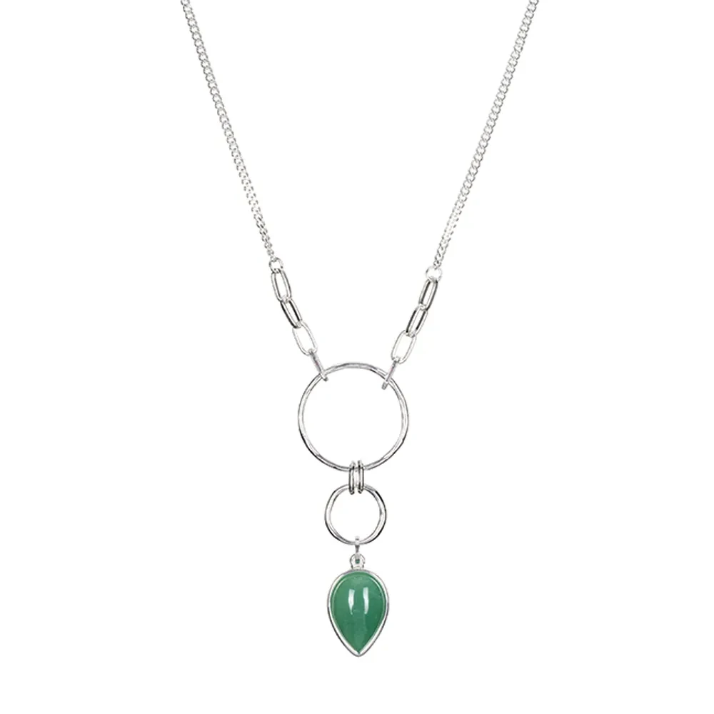 Колье Fiore Luna GREEN AVENTURINE LN3171-5 G/S