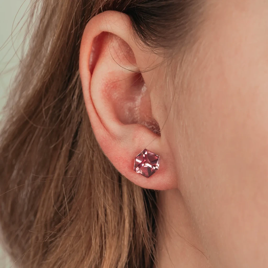 Fiore Luna Пусеты Crystal Pink SWE0127/2 P S