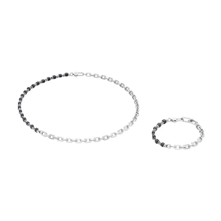 Цель-колье мужское Coeur de Lion Black 0909/10-1300