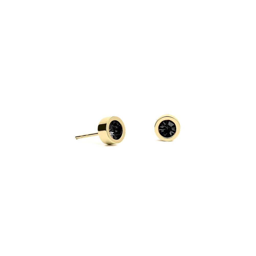 Fiore Luna Пусеты Black 5х2.5 SWE125 BL G