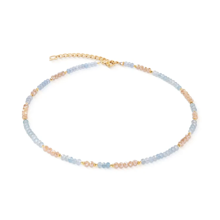 Колье Coeur de Lion Light Blue-Beige 2043/10-0738