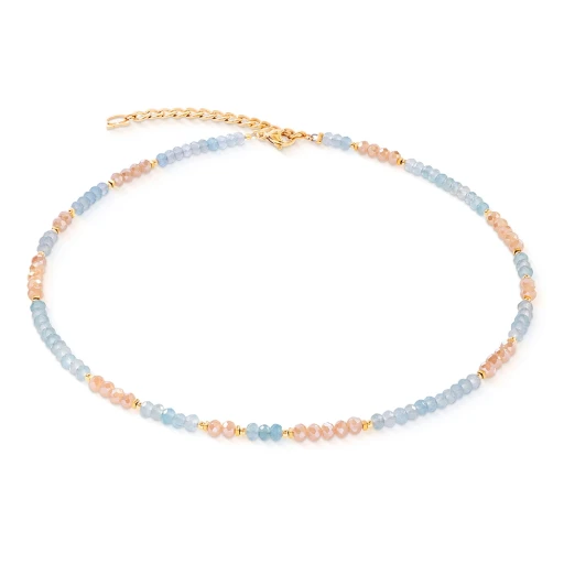 Колье Coeur de Lion Light Blue-Beige 2043/10-0738