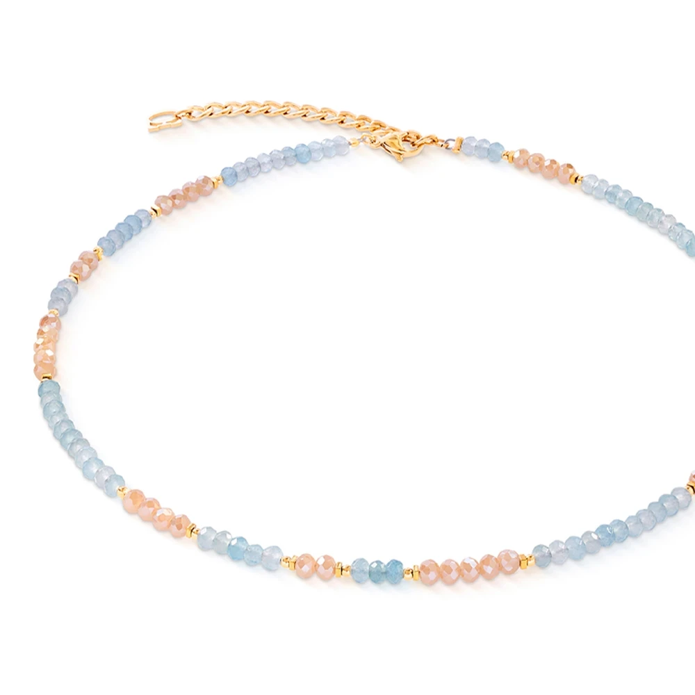 Колье Coeur de Lion Light Blue-Beige 2043/10-0738