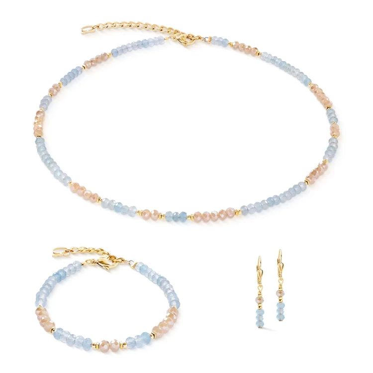 Колье Coeur de Lion Light Blue-Beige 2043/10-0738