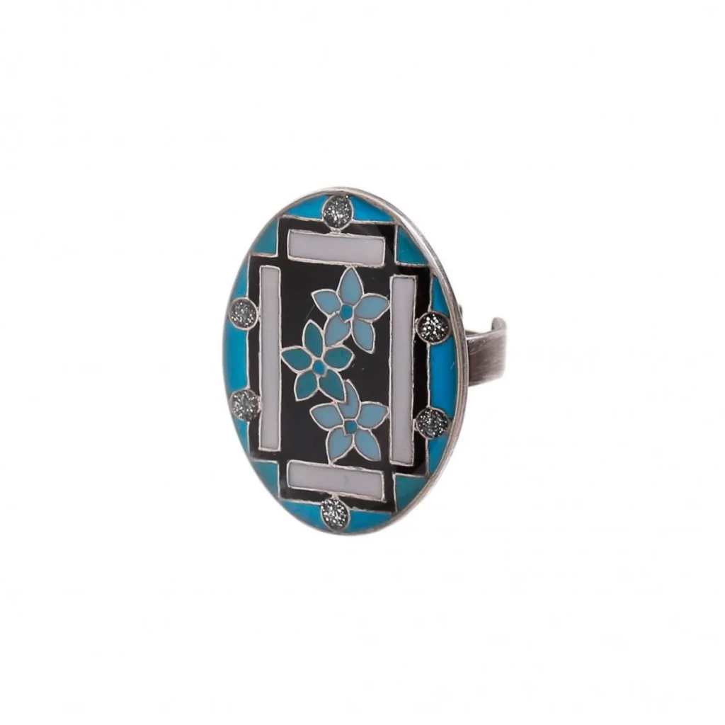Кольцо Clara Bijoux Незабудки K75806 BL