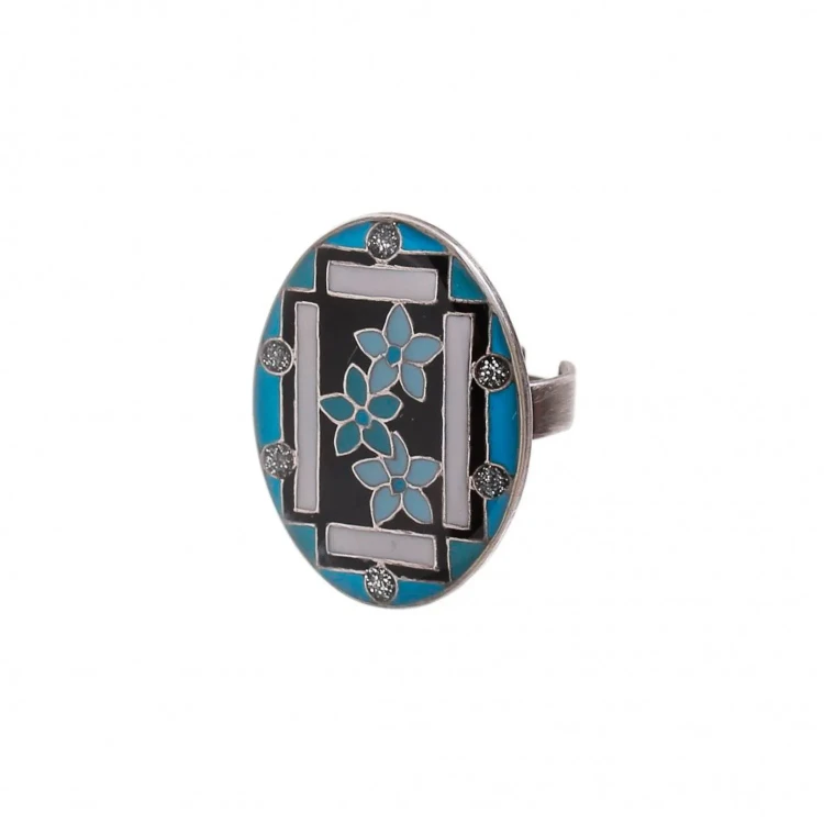 Кольцо Clara Bijoux Незабудки K75806 BL