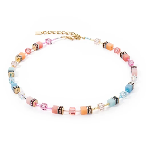 Колье Coeur de Lion  Aqua-Apricot 2838/10-2028