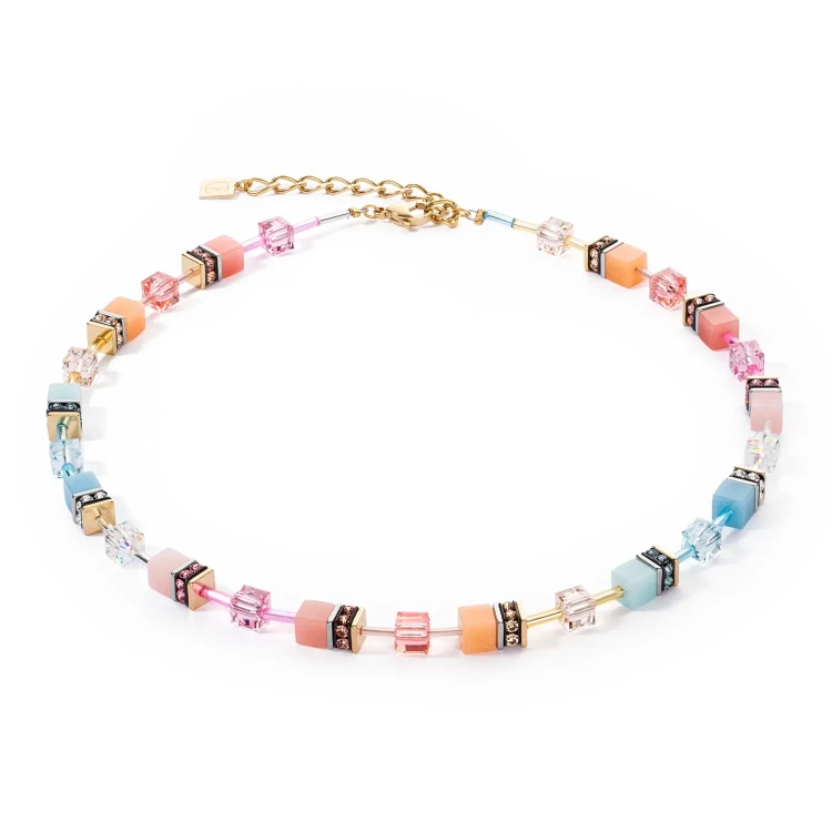 Колье Coeur de Lion  Aqua-Apricot 2838/10-2028