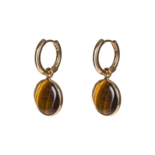 Серьги Fiore Luna TIGER EYE LE1120 BR/G