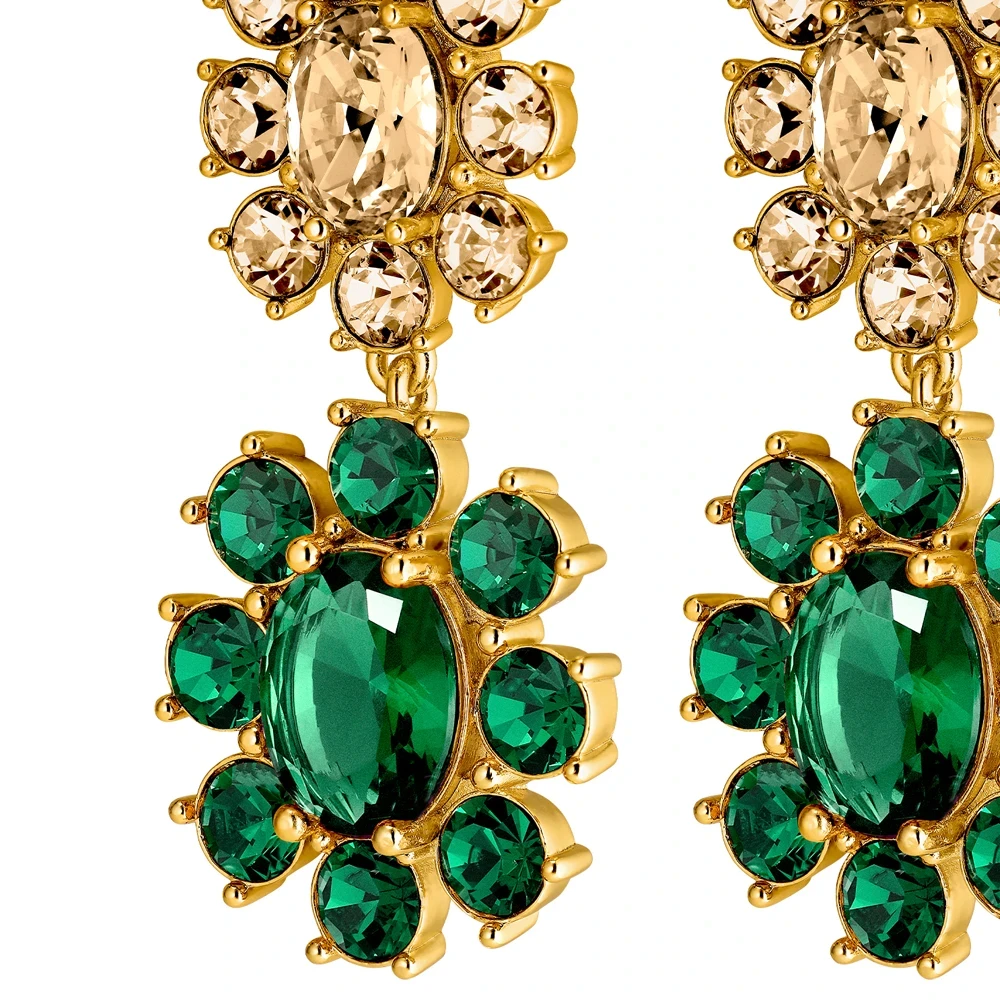 Серьги Dyrberg Kern LINA SG EMERALD GREEN/GOLDEN 450073