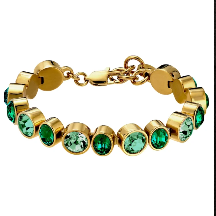 Браслет Dyrberg Kern ELAINE SG EMERALD GREEN MIX 450160