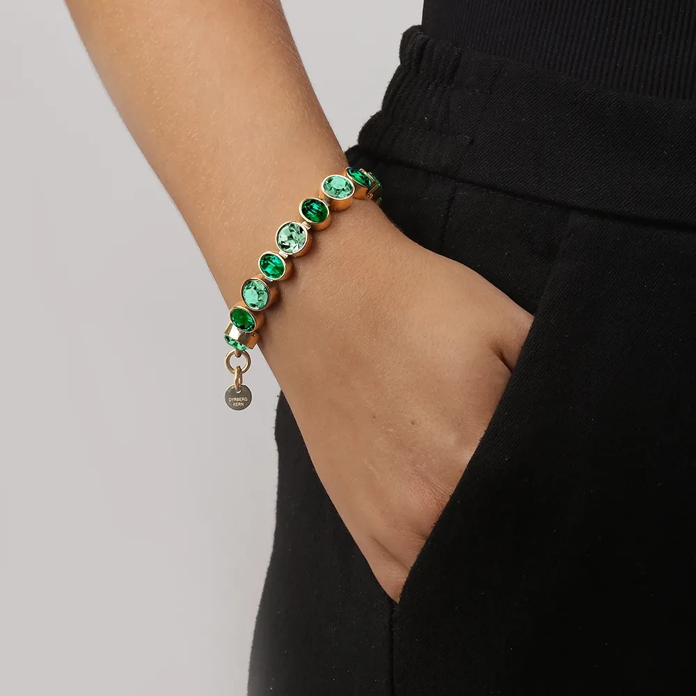 Браслет Dyrberg Kern ELAINE SG EMERALD GREEN MIX 450160