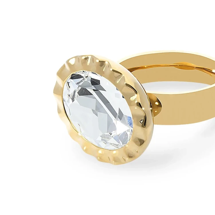 Кольцо Qudo TIVOLA UNICA big (G/P) Crystal 54 686701