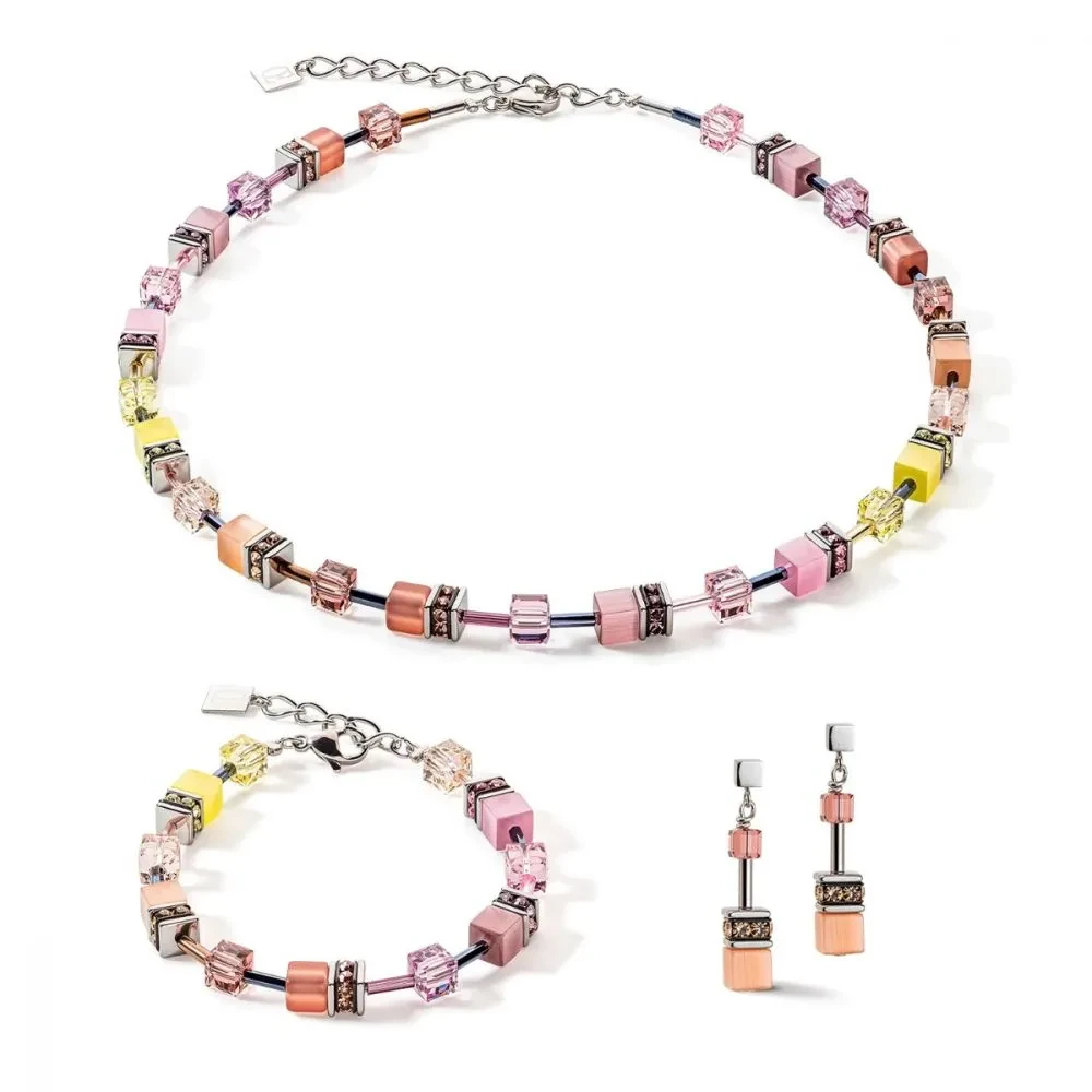 Пусеты COEUR DE LION Lilac-Yellow 2838/21-0847