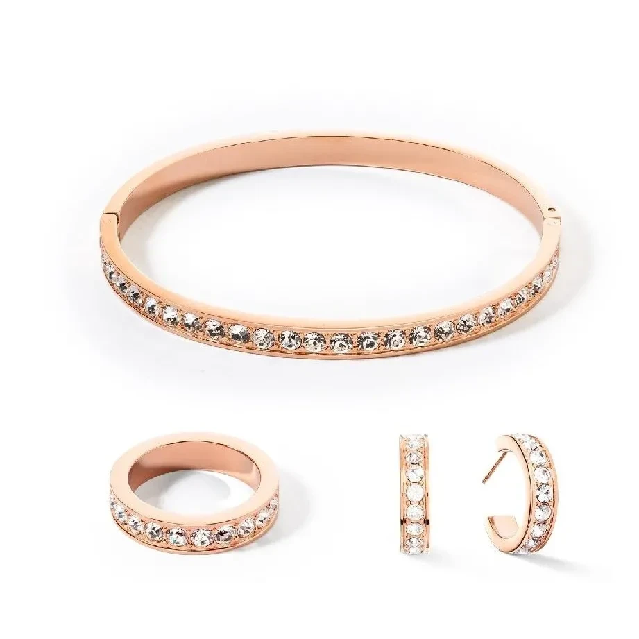 Кольцо Coeur de Lion Crystal-Rose gold 16.5 мм 0131/40-1822 52