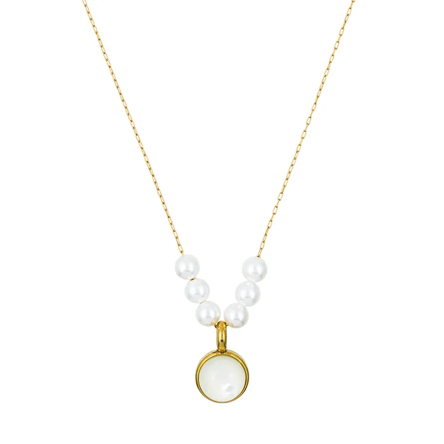 Колье Fiore Luna SHELL WHITE BP03172-1 BW/G