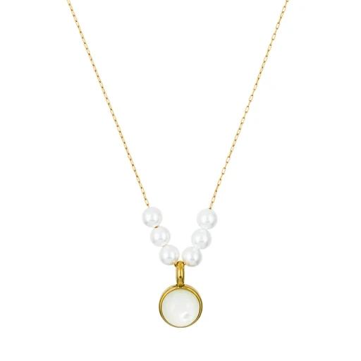 Колье Fiore Luna SHELL WHITE BP03172-1 BW/G