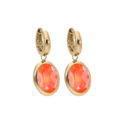 Серьги Qudo Creole TIVOLA small (G/P) Orange glow delite 310684