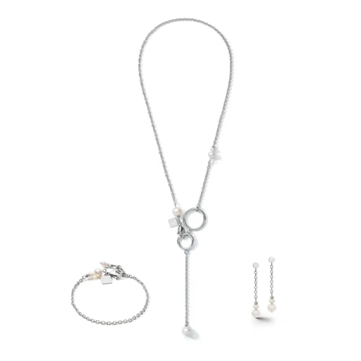 Колье Coeur de Lion Y Chain &amp; Ring White-Silver 1103/10-1417