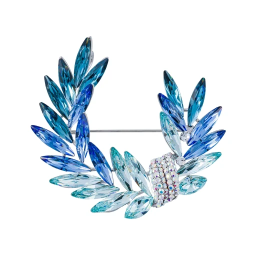 Брошь Fiore Luna КРЫЛЬЯ Zircon+crystal XR12879 BL/S