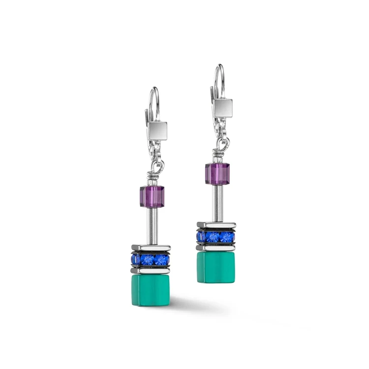 Серьги Coeur de Lion Turquoise-Purple 2838/20-0608