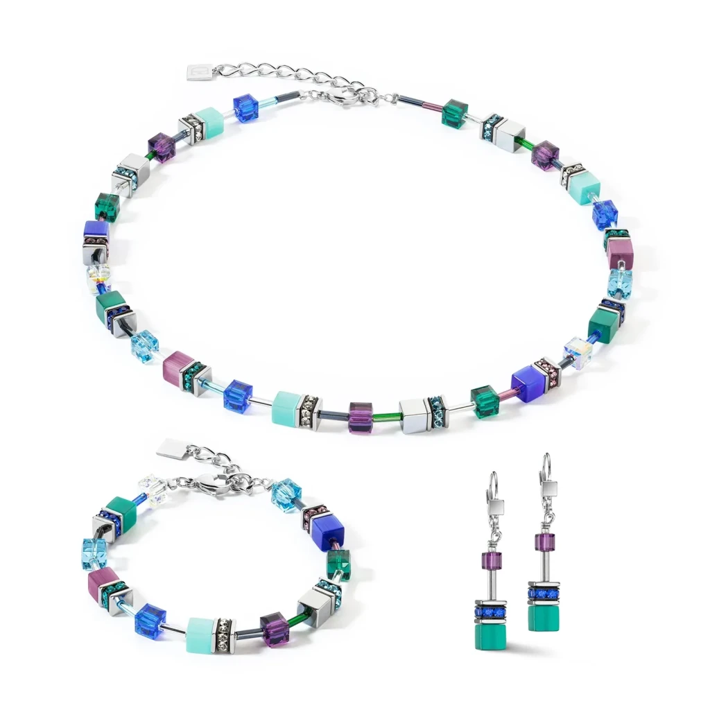 Серьги Coeur de Lion Turquoise-Purple 2838/20-0608