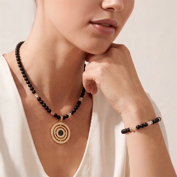 Колье Coeur de Lion Black-Gold 2062/10-1316