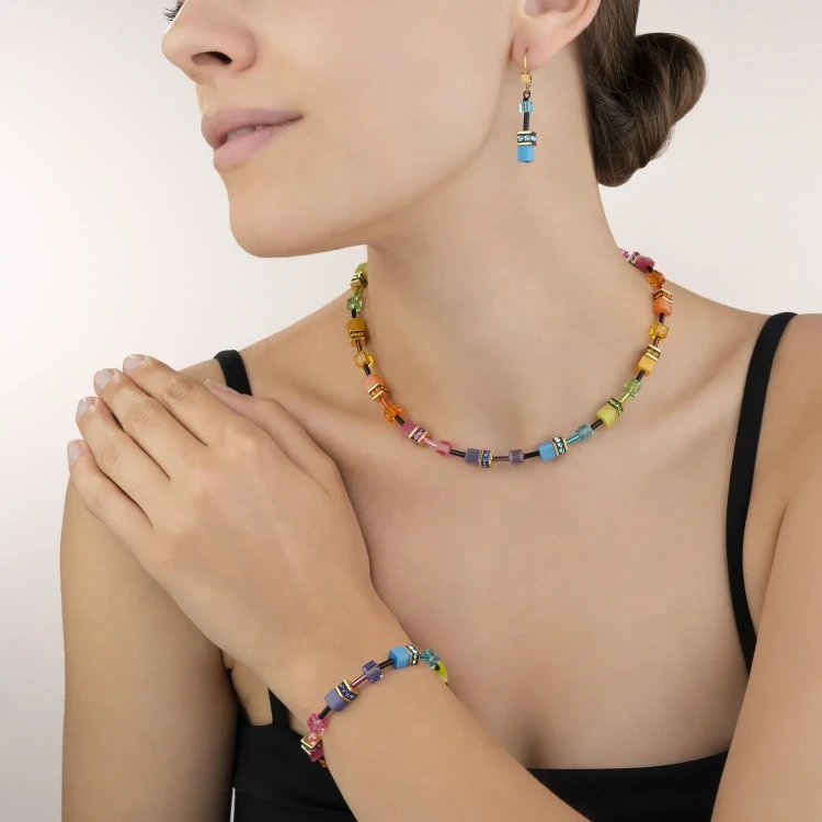 Серьги Coeur de Lion Multicolour Rainbow Gold 2838/20-1573