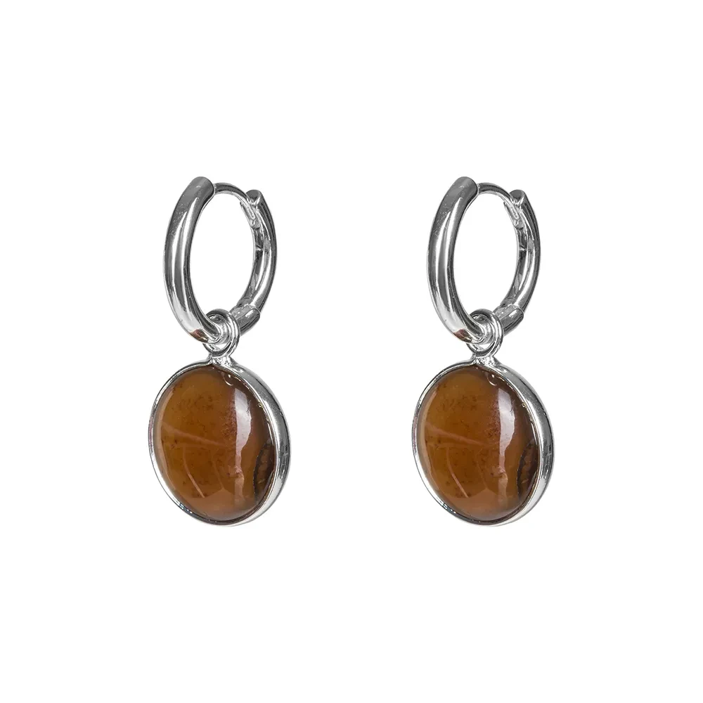 Серьги Fiore Luna COFFE AGATE LE1117 BR/S