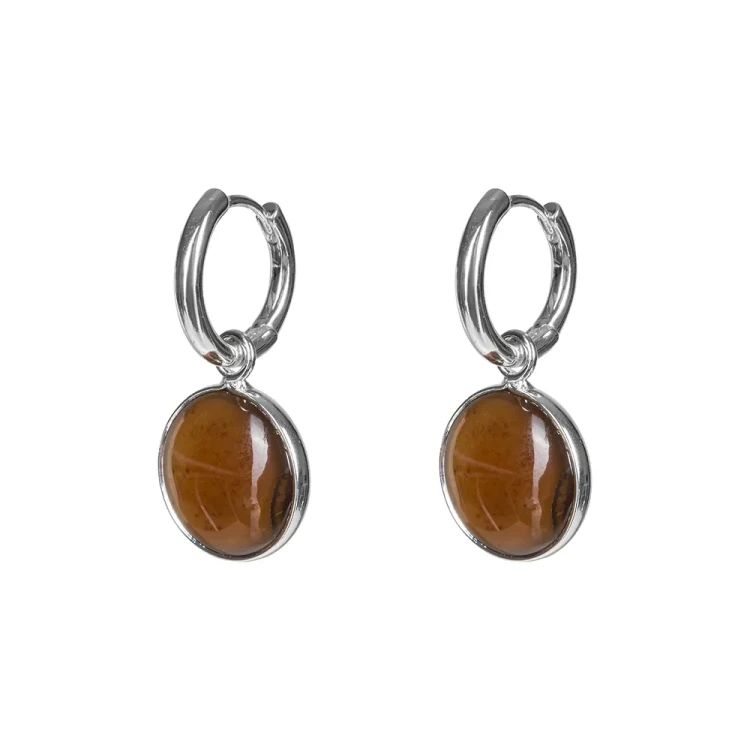 Серьги Fiore Luna COFFE AGATE LE1117 BR/S