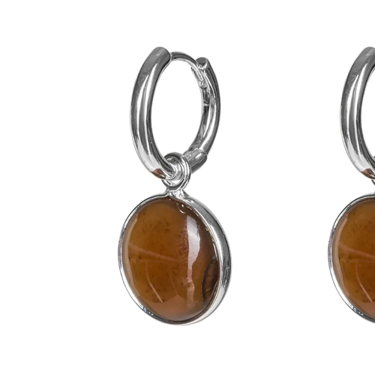 Серьги Fiore Luna COFFE AGATE LE1117 BR/S