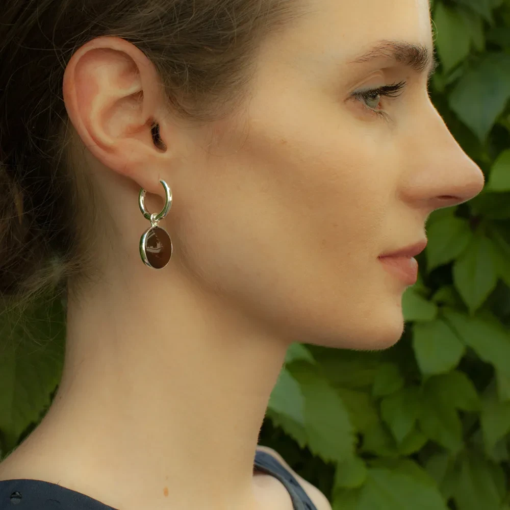 Серьги Fiore Luna COFFE AGATE LE1117 BR/S