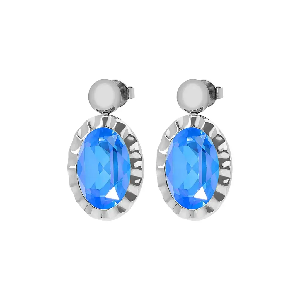 Серьги Qudo TIVOLA UNICA big (S/P) Royal blue delite 2,65cm 332183