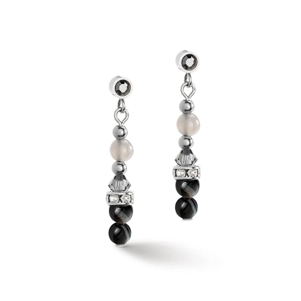 Пусеты Coeur de Lion Black-Grey 6020/21-1312