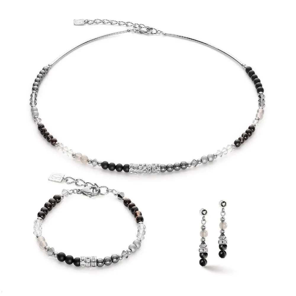 Пусеты Coeur de Lion Black-Grey 6020/21-1312